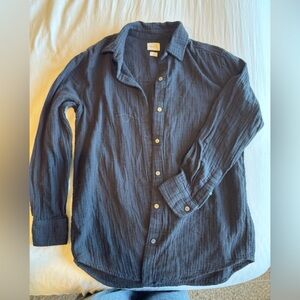 Aritzia Wilfred Free Gauze Black Knit Top